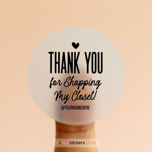 Thank You For Shopping My Closet! Stickers & Labels with your custom name - Picture 16 of 16